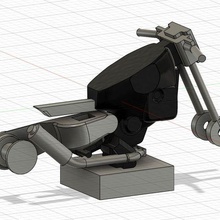 Schreibtischräder sportbike Base einstellen Rahmen Modell Motorrad modular 3d print model - Mito3D