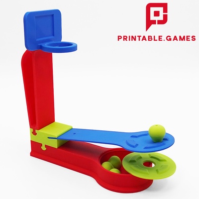 desktop basketball spiel tafel spaß spielzeug kinder familie freunde einfach no unterstützung unterstützt cool abspielen spiele to drucken spieler 3d print model - Mito3D