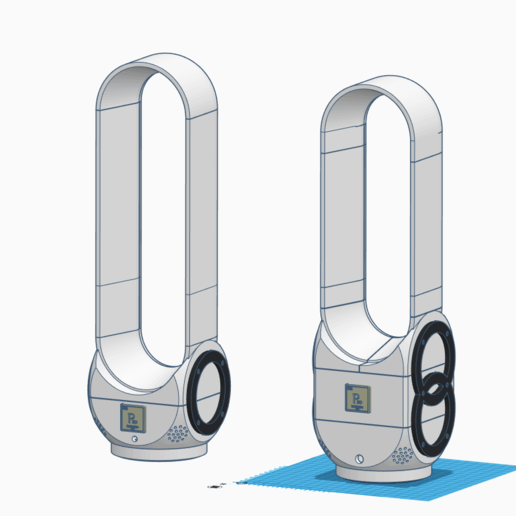 desktop bladeless air multiplier fan gadget appliance 3D print model - Mito3D