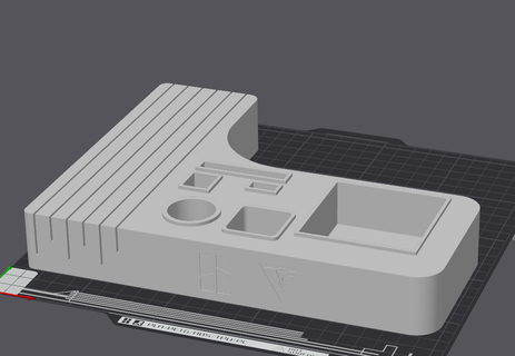escritorio construir plato caddie v2 izquierda herramientas 3d print model - Mito3D