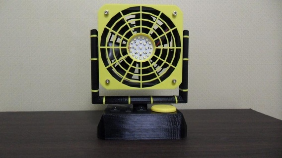 desktop cooling fan & led light - deskfan 3d design Tools diy tools makers 3d print model - Mito3D