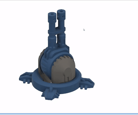 masaüstü double turret print in place oyun panzer baskı yeri yazdır yer küçük kule çift ofis gadget kıpır oyuncak top tank askeri savaş hareketli mekanik rpg dnd renkli 3d print model - Mito3D