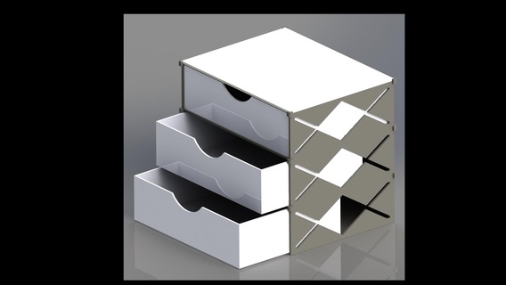 bureau tiroir Accueil maison organisateur 3d print model - Mito3D