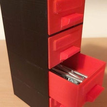 gavetas arrumado escrivaninha 3d print model - Mito3D