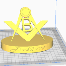 desktop emblem - architect art 3d print model - Mito3D