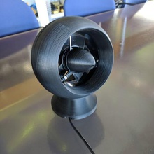 desktop fan ventilatore da tavolo riutilizzato del computer casa gadget upcycling design 3d print model - Mito3D