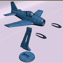escritorio combatiente avión funko popular juego juguetes acción figura 3d impresión estrella guerras maravilla dc historietas friki rc 3d print model - Mito3D