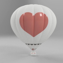 bureau de ballon à air chaud au cœur divers l'échelle précision 3d print model - Mito3D