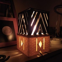 desktop lamp cubic model 3d print model - Mito3D