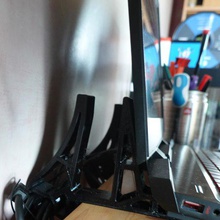desktop laptop support gadget clamp desk holder 3d print model - Mito3D