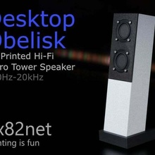 desktop obelisk micro tower speaker audio loudspeaker 3d print model - Mito3D