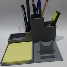 organizador de escritorio - teléfono soporte casa el pie lápiz 3d print model - Mito3D
