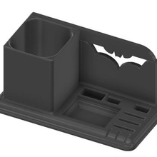 desktop organizer batman usb sd micro pencil home office bat cup pen card desk microsd storage 3d print model - Mito3D