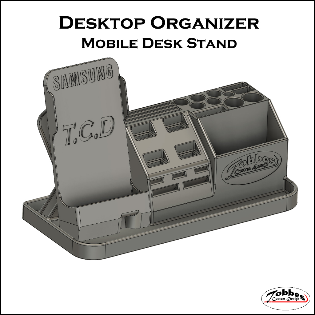 Desktop Veranstalter Telefon Schreibtisch Stand Halter Unterstützung Samsung s20 s22 tcd tobbescustomdesign 3D print model - Mito3D