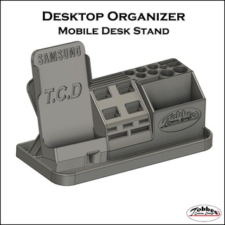 desktop organizer phone desk stand holder samsung s20 s22 tcd tobbescustomdesign 3d print model - Mito3D