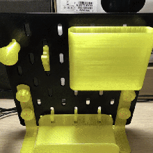 bureau panneau perforé organisateur gadget Ikea skadia 3d print model - Mito3D
