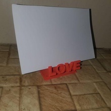 desktop photo frame love valentine's day heart babe baby dear gift valent desk 3d print model - Mito3D
