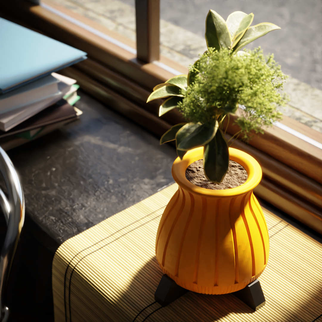 escritorio plantador + base maceta plantas matera matero flores Robertplant robert planta hogar casa 3D print model - Mito3D