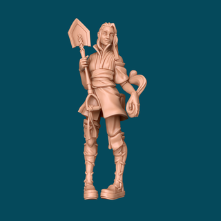 dess gravedigger - dnd miniature presupported board game caster character dnd dnd mini dnd miniature dungeons dragons fantasy frost grave mini miniature pathfinder pre supported rpg tabletop ttrpg wargame warlock supports  3d print model - Mito3D