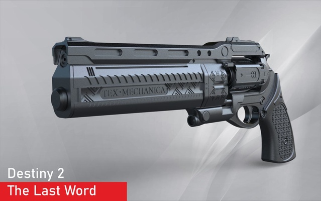 destino 2 scorso parola esotico mano cannone gioco destiny2 arma eyasluna leggendario pistola ultima 3d print model - Mito3D