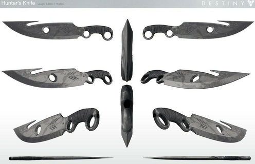destino cazador cuchillo 3d print model - Mito3D