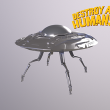 destroy humans crypto 137 space saucer art ufo saver sci fi flying vehicle technology skip aircraft science fiction spacecraft videogame alien crypto137 thumbnails 3d print model - Mito3D