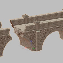 destroyed bridge 3d print model - Mito3D