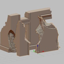 destroyed house 3d print model - Mito3D