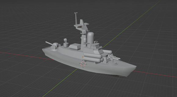destroyer - civilization vi civ 6 boat submarine 3d print model - Mito3D