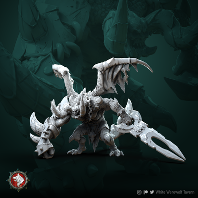 destroyer of worlds huge devil game fantasy dnd tabletop games dndminiatures witch wings 3d print model - Mito3D