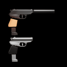 destacável silenciado pistola silenciada desmontável arma fogo balas deserto Águia 3d print model - Mito3D