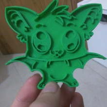 detalhada morcego cortador de cookie casa 3d print model - Mito3D