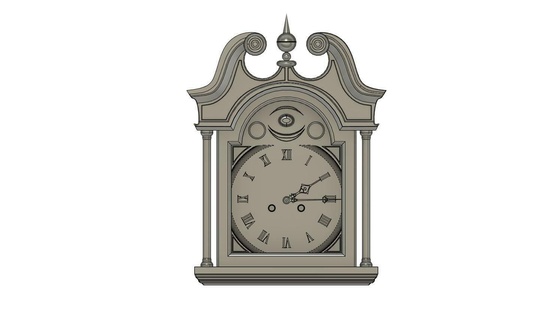 détaillé l'horloge antique ancien grand père complexe 3d print model - Mito3D