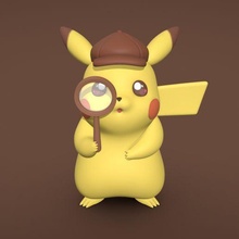 detetive Pikachu 3d print model - Mito3D