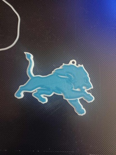 detroit lions keychain nfl football american keyring keyfob 3d print model - Mito3D
