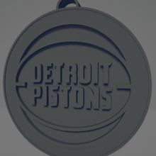 Detroit pistons porte clés nba basketball panier sport souvenir clé bague 3d print model - Mito3D