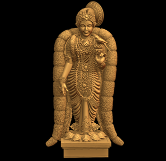 devi andal high detailed 3d model devi andal goddes tamil goddes hindu gods  3d print model - Mito3D