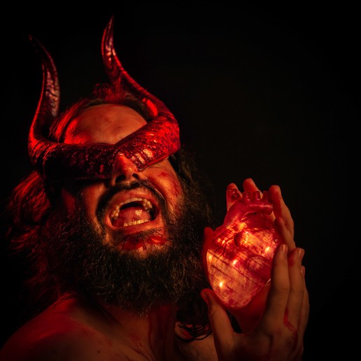 şeytan maskesi sanat jannie maske İblis boynuz 3D print model - Mito3D