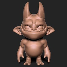 şeytan 3d Yazdır model Lucifer kötü Şirin küçük iblis gotik şeytani cehennem canavar ruh Boynuz bebek 3d print model - Mito3D