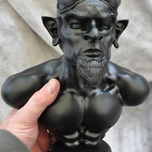 diabo demônio busto escultura a arte gótico goth do zbrushcore hi-poly 3d print model - Mito3D