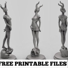devil girl game female statue toy 3d print model - Mito3D