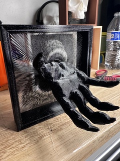 diable main cordes tenségrité ombre boîte Halloween effrayant terrifiant 3d print model - Mito3D