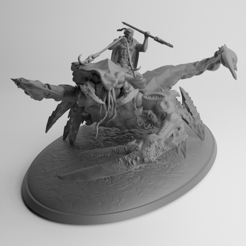 diabo cavaleiro monstro escuro espaço nam 3D print model - Mito3D