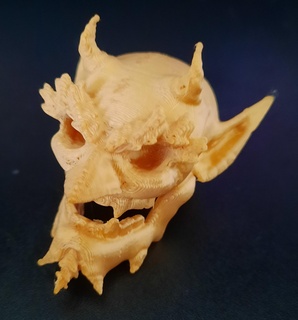 diabo crânio crânio diabo demônio dorminhoco 3d print model - Mito3D