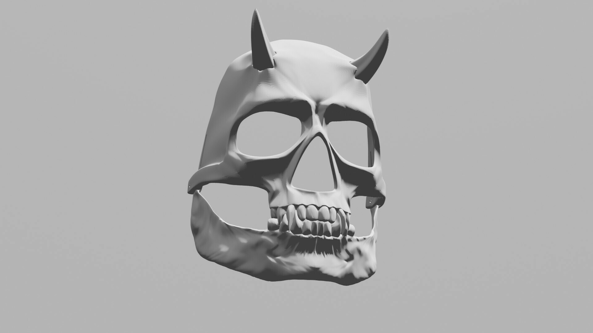 Teufel Schädel Maske Halloween 3D print model - Mito3D
