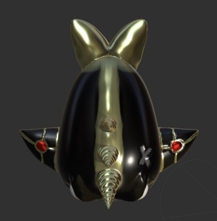 devil whale naval ocean art toy horn animal model creature 3d print model - Mito3D