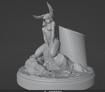 devil woman pencil masseter house utility flower elegant maserta 3d print model - Mito3D