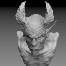 devil game hell diablo demon horns bust art 3d print model - Mito3D