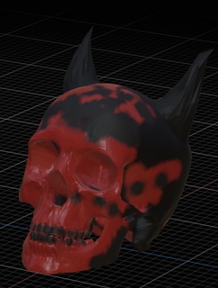 devils skull art 3d 3d print model - Mito3D
