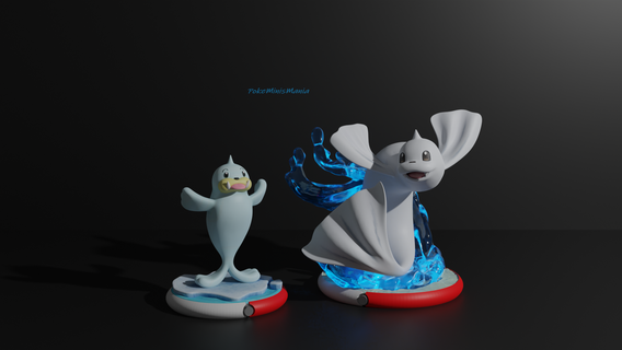 Dewgong vorausgesetzt 3d drucken Modell Spiel Dichtung Pokémon Eis Wasser kalt Pokedex Pokeball Asche Pikachu eevee Miniatur Pokemini Manie 3d print model - Mito3D
